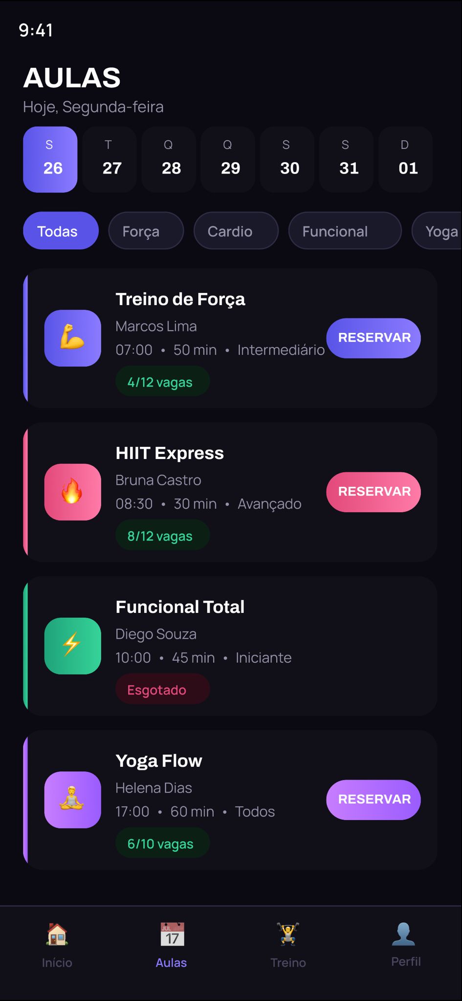 PULSE — Aulas